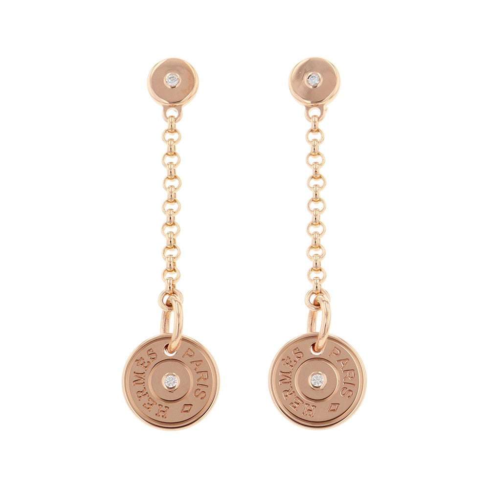 HERMES Gambade Clous de Sel EarringsH216532B 00 18K Pink Gold