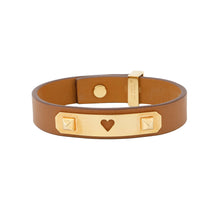 将图像加载到图库查看器中，HERMES As de Coeur Bracelet Size T2 Gold Swift Leather
