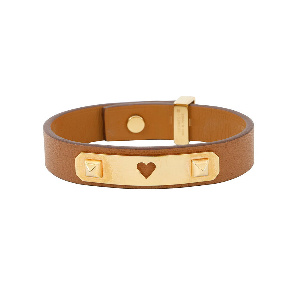 HERMES As de Coeur Bracelet Size T2 Gold Swift Leather