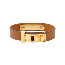 将图像加载到图库查看器中，HERMES As de Coeur Bracelet Size T2 Gold Swift Leather
