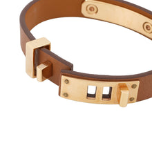 将图像加载到图库查看器中，HERMES As de Coeur Bracelet Size T2 Gold Swift Leather
