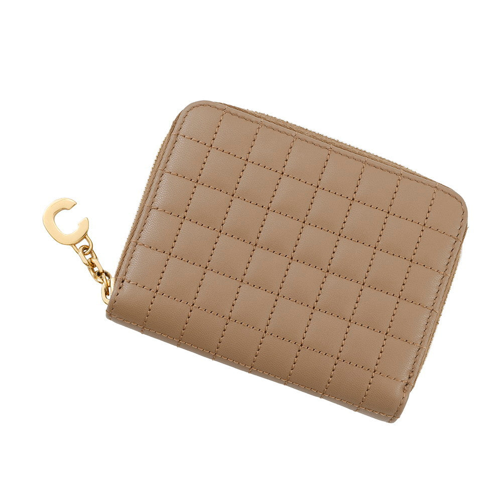 CELINE CBag Charm Compact Zip Wallet Brown10B663BFL Leather