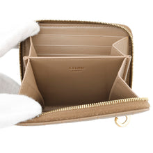 将图像加载到图库查看器中，CELINE CBag Charm Compact Zip Wallet Brown10B663BFL Leather
