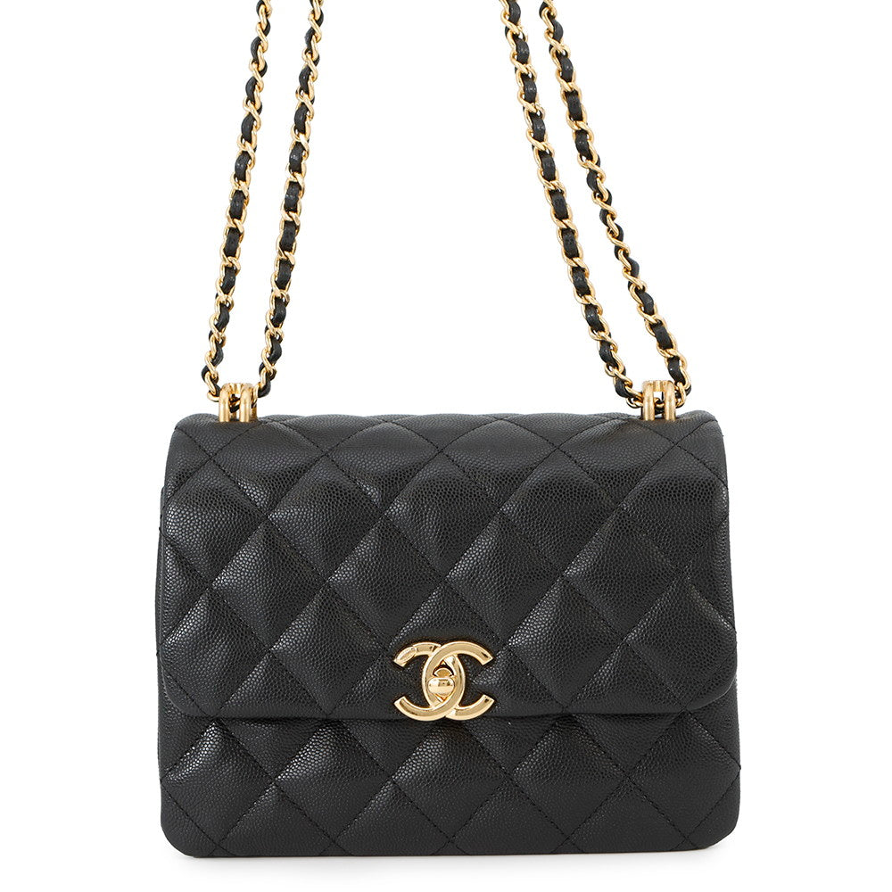 CHANEL Coco First Chainshoulder Bag BlackAS3580 Caviar Leather