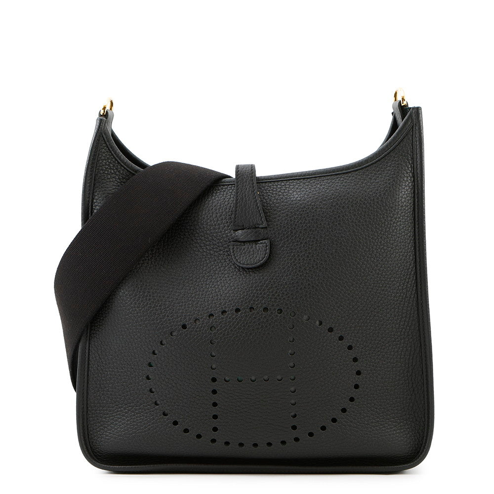 HERMES ★Evelyne3 Black Taurillon Clemence Size PM