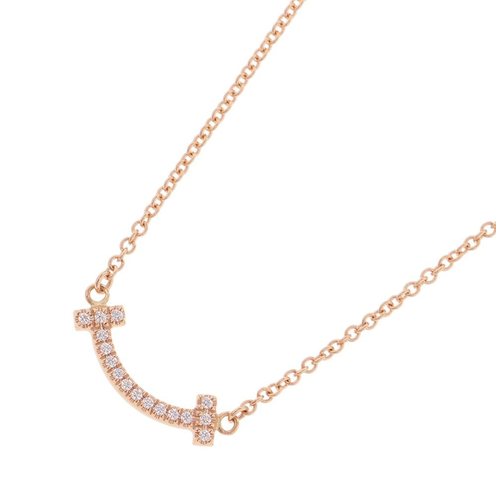 TIFFANY&Co. T Smile Pendant Size Mini62617772 18K Pink Gold