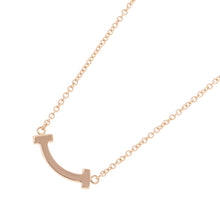 Load image into Gallery viewer, TIFFANY&amp;Co. T Smile Pendant Size Mini62617772 18K Pink Gold
