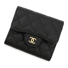 Load image into Gallery viewer, CHANEL Matelasse Classic Small Flap Wallet BlackAP0229 Caviar Leather
