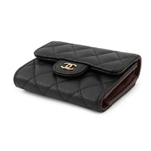 Load image into Gallery viewer, CHANEL Matelasse Classic Small Flap Wallet BlackAP0229 Caviar Leather
