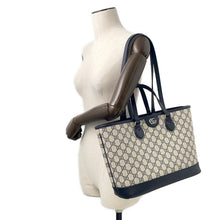 将图像加载到图库查看器中，GUCCI Ophidia GG Supreme 2way Tote Bag Beige/Navy765043 PVC Leather Size Small
