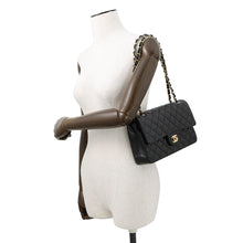 Load image into Gallery viewer, CHANEL Matelasse W flap ChainShoulder BlackA01112 Lambskin Size 25
