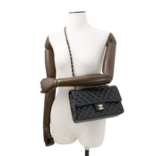 Load image into Gallery viewer, CHANEL Matelasse W flap ChainShoulder BlackA01112 Lambskin Size 25
