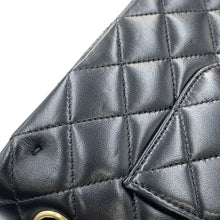 Load image into Gallery viewer, CHANEL Matelasse W flap ChainShoulder BlackA01112 Lambskin Size 25
