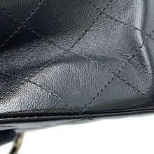 Load image into Gallery viewer, CHANEL Matelasse W flap ChainShoulder BlackA01112 Lambskin Size 25
