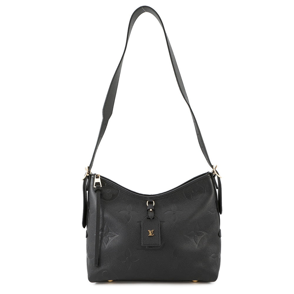 LOUIS VUITTON Carryall Zip NM NoirM46288 Monogram Empreinte Leather Size PM