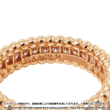 将图像加载到图库查看器中，Van Cleef &amp; Arpels Perlée Diamond Ring Single-Row Model Size 54/#14VCARP4E354/VCARPJMW00 18K Pink Gold
