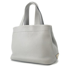 将图像加载到图库查看器中，PRADA Punching logo Tote Bag Gray1BG390 Leather Size Small
