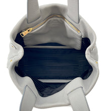 将图像加载到图库查看器中，PRADA Punching logo Tote Bag Gray1BG390 Leather Size Small
