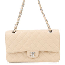 Load image into Gallery viewer, CHANEL Matelasse W Flap ChainShoulder Bag BeigeA01112 Caviar Leather Size 25
