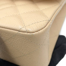 将图像加载到图库查看器中，CHANEL Matelasse W Flap ChainShoulder Bag BeigeA01112 Caviar Leather Size 25
