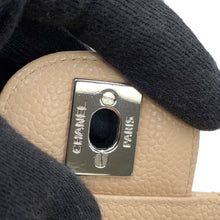 Load image into Gallery viewer, CHANEL Matelasse W Flap ChainShoulder Bag BeigeA01112 Caviar Leather Size 25
