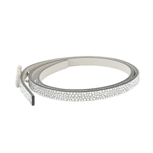 将图像加载到图库查看器中，Valentino Garavani V logo belt Size 65/26 Gray4W2T0SB9WIM Leather Rhinestone

