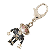 Load image into Gallery viewer, CHANEL Gabriel Keychain BlackABG014 Gold Plated Faux Pearl
