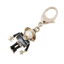 Load image into Gallery viewer, CHANEL Gabriel Keychain BlackABG014 Gold Plated Faux Pearl
