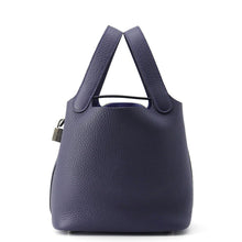 将图像加载到图库查看器中，HERMES Picotin Lock Blue Nuit Taurillon Clemence Size PM
