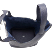 将图像加载到图库查看器中，HERMES Picotin Lock Blue Nuit Taurillon Clemence Size PM
