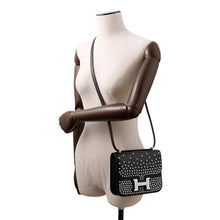 Load image into Gallery viewer, HERMES Constance Cloete Black Box Calf Leather Size Mini
