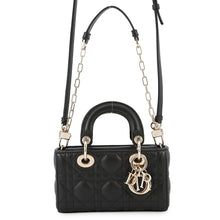 Load image into Gallery viewer, Dior Lady D-JOY Cannage 2-way Bag BlackS0910ONGE Lambskin Size micro
