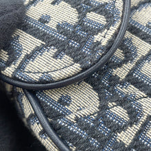 将图像加载到图库查看器中，Dior Oblique Saddle Handbag NavyM0456CTZQ Canvas Leather Size Mini
