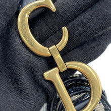Load image into Gallery viewer, Dior Oblique Saddle Handbag NavyM0456CTZQ Canvas Leather Size Mini
