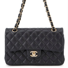 Load image into Gallery viewer, CHANEL Matelasse W Flap W Chain Shoulder Dark NavyA01113 Caviar Leather Size 23
