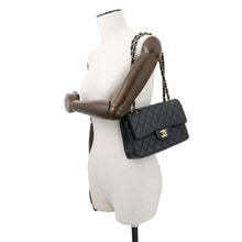 Load image into Gallery viewer, CHANEL Matelasse W Flap W Chain Shoulder Dark NavyA01113 Caviar Leather Size 23
