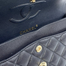 Load image into Gallery viewer, CHANEL Matelasse W Flap W Chain Shoulder Dark NavyA01113 Caviar Leather Size 23
