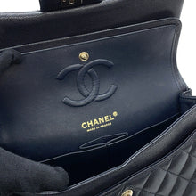 Load image into Gallery viewer, CHANEL Matelasse W Flap W Chain Shoulder Dark NavyA01113 Caviar Leather Size 23
