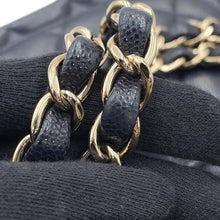 Load image into Gallery viewer, CHANEL Matelasse W Flap W Chain Shoulder Dark NavyA01113 Caviar Leather Size 23
