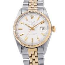 将图像加载到图库查看器中，ROLEX Datejust W36mm Stainless Steel K18YG White Dial1601
