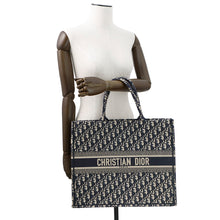 Load image into Gallery viewer, Dior Book tote NavyM1286ZRIW Canvas Size Large
