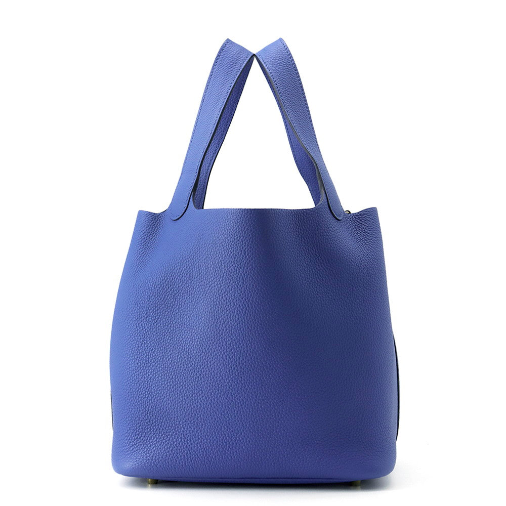 HERMES Picotin Lock Blue royal Taurillon Maurice Size MM