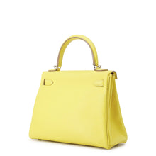 将图像加载到图库查看器中，HERMES Kelly Retourne Lime Swift Leather Size 25
