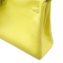 将图像加载到图库查看器中，HERMES Kelly Retourne Lime Swift Leather Size 25
