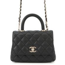 Load image into Gallery viewer, CHANEL Coco Handle 2WAYHandbag BlackAS2215 Caviar Leather Size XXS
