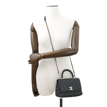 Load image into Gallery viewer, CHANEL Coco Handle 2WAYHandbag BlackAS2215 Caviar Leather Size XXS
