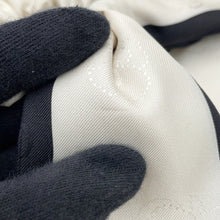 Load image into Gallery viewer, CHANEL Scrunchie ribbon logo White/BlackAA7530 Silk100%

