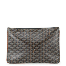 将图像加载到图库查看器中，GOYARD Senna Clutch Bag Black/NaturalSENAT2MMLTY01CL03P PVC Leather Size MM
