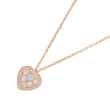 将图像加载到图库查看器中，CARTIER heart pave diamond necklaceB7221500 18K Pink Gold
