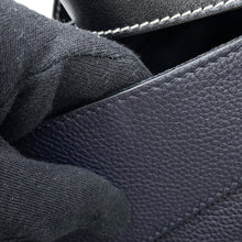 将图像加载到图库查看器中，LOEWE hammock Navy/Black38712KBN60 Leather Size Small
